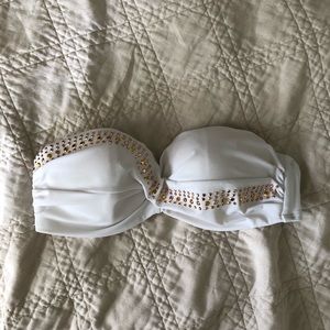 White Bandeau Swim Suit Top